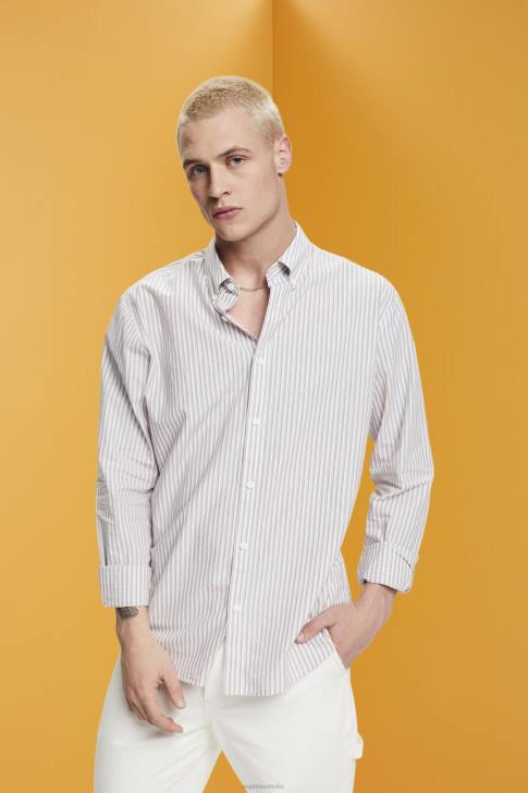 Shirts Toffee Men Esprit Striped sustainable cotton shirt V48Z705