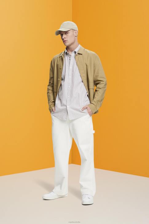 Shirts Toffee Men Esprit Striped sustainable cotton shirt V48Z705