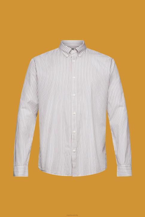 Shirts Toffee Men Esprit Striped sustainable cotton shirt V48Z705