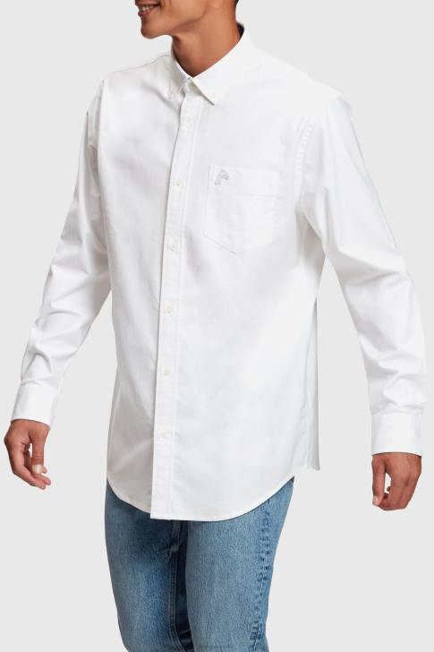 Shirts White Men Esprit Regular fit oxford shirt V48Z799