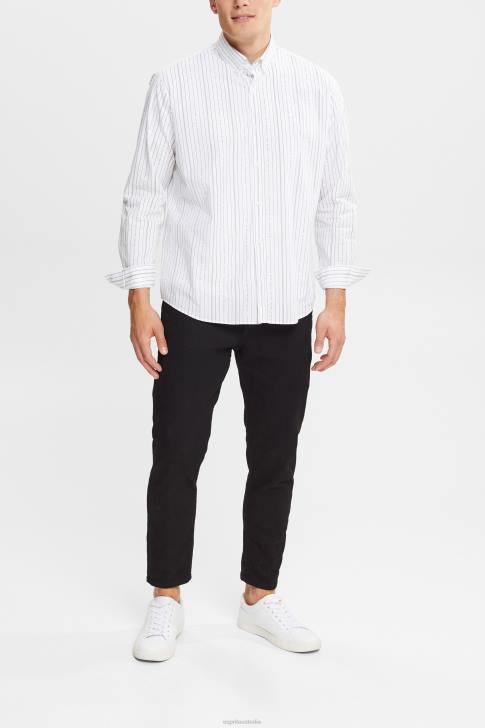 Shirts White Men Esprit Shirt with striped pattern V48Z911