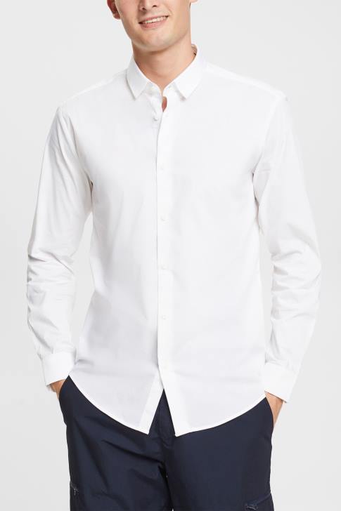 Shirts White Men Esprit Slim fit shirt V48Z914