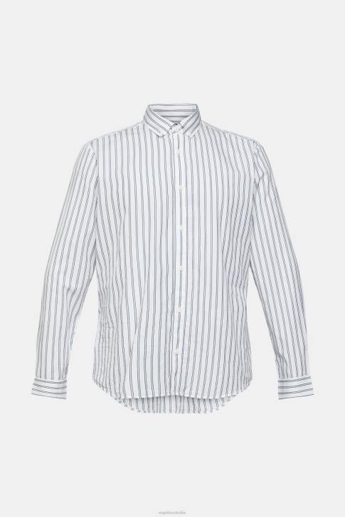Shirts White Men Esprit Striped button down shirt V48Z884