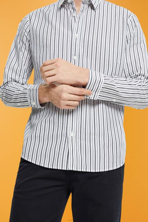 Shirts White Men Esprit Striped shirt V48Z786