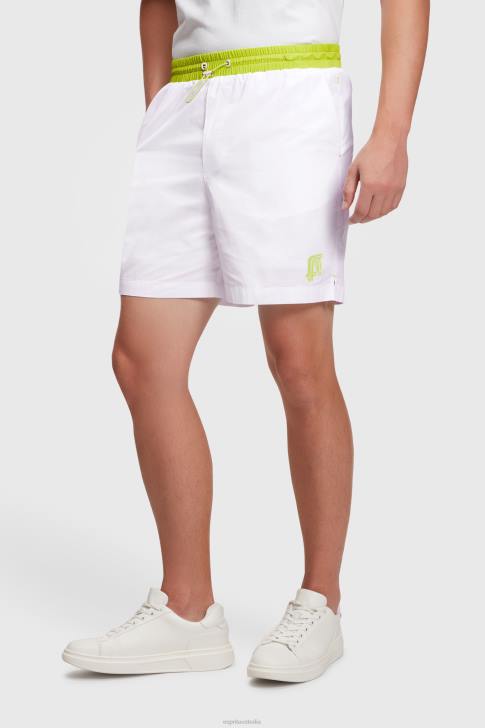 Shorts White Men Esprit Neon Waistband Relaxed Shorts V48Z890