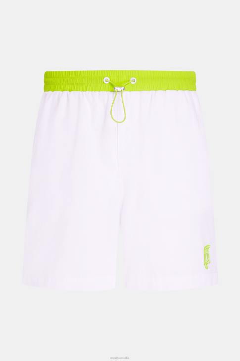 Shorts White Men Esprit Neon Waistband Relaxed Shorts V48Z890