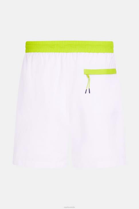 Shorts White Men Esprit Neon Waistband Relaxed Shorts V48Z890
