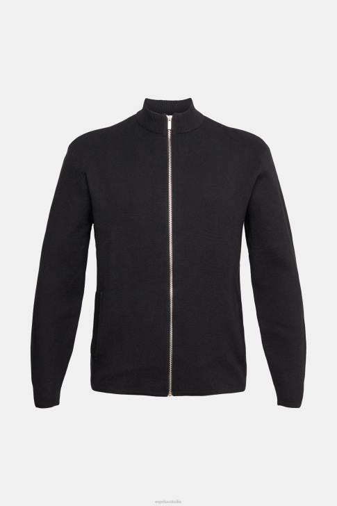 Sweaters Black Men Esprit Cardigan with zip V48Z921
