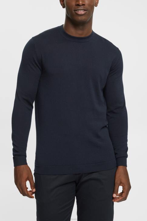 Sweaters Black Men Esprit Knitted wool sweater V48Z903