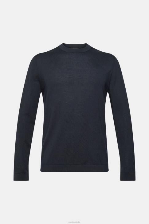 Sweaters Black Men Esprit Knitted wool sweater V48Z903