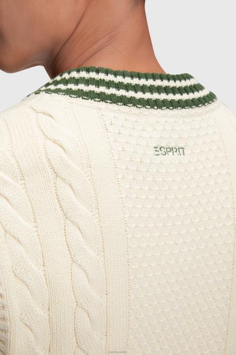 Sweaters Emerald Green Men Esprit College sweater vest V48Z811