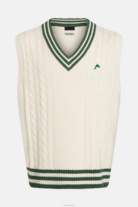 Sweaters Emerald Green Men Esprit College sweater vest V48Z811