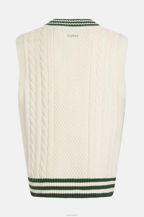 Sweaters Emerald Green Men Esprit College sweater vest V48Z811