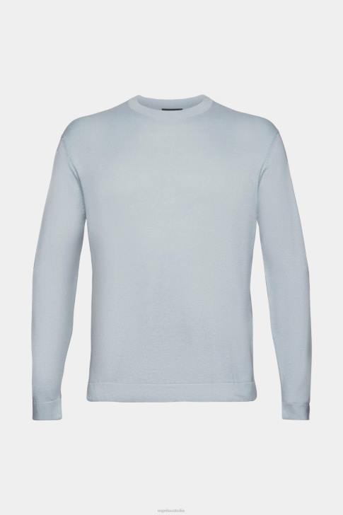 Sweaters Grey Blue Men Esprit Fine knit jumper V48Z685