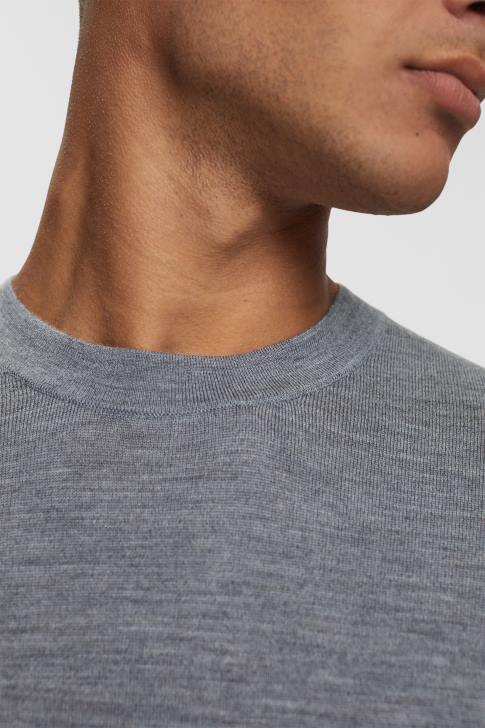Sweaters Grey Men Esprit Knitted wool sweater V48Z907