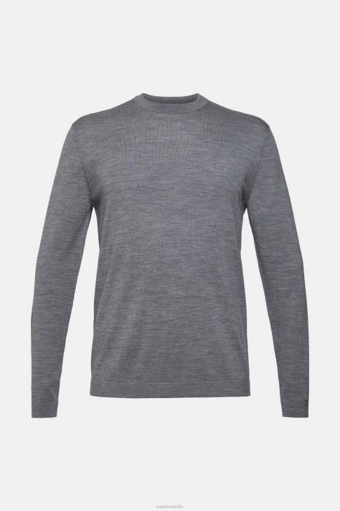 Sweaters Grey Men Esprit Knitted wool sweater V48Z907