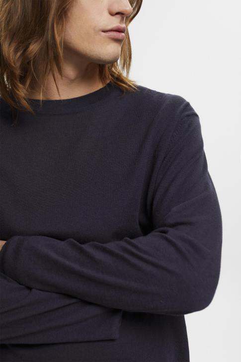 Sweaters Navy Men Esprit Fine knit jumper V48Z684