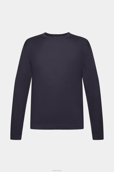 Sweaters Navy Men Esprit Fine knit jumper V48Z684