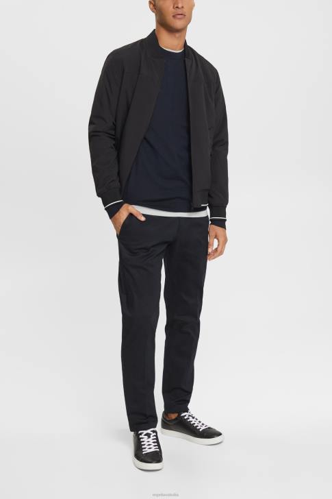 Sweaters Navy Men Esprit Knitted wool sweater V48Z904