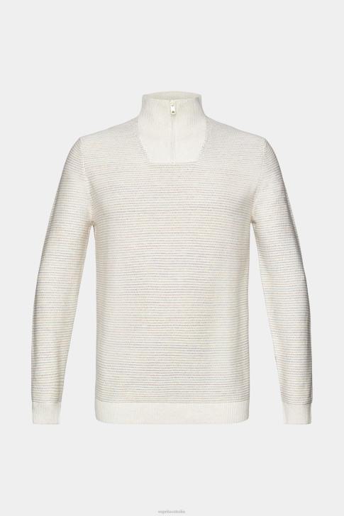 Sweaters Off White Men Esprit Half-zip knit jumper with colourful stripes V48Z727