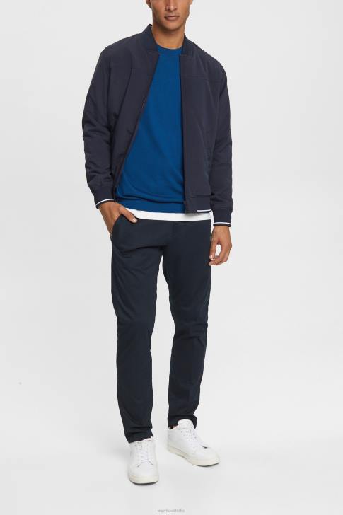 Sweaters Petrol Blue Men Esprit Knitted wool sweater V48Z905