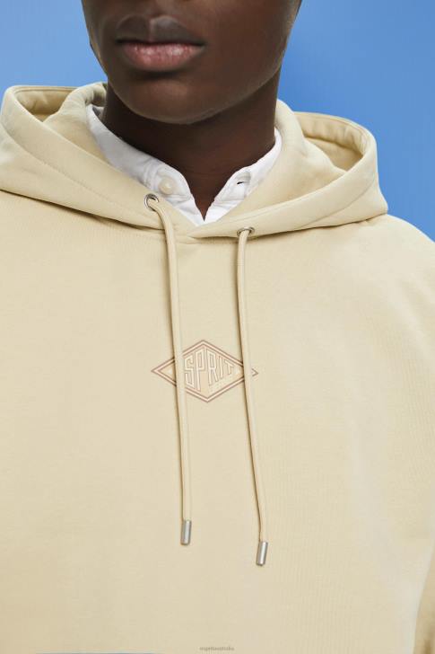 Sweatshirts & Hoodies Beige Men Esprit Hoodie with logo chest print V48Z639
