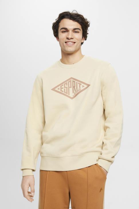Sweatshirts & Hoodies Beige Men Esprit Logo print sweatshirt V48Z655