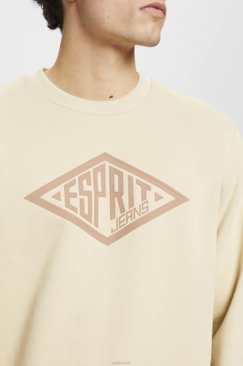Sweatshirts & Hoodies Beige Men Esprit Logo print sweatshirt V48Z655