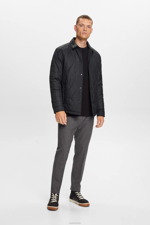 Sweatshirts & Hoodies Black Men Esprit Cotton Crewneck Sweatshirt V48Z578