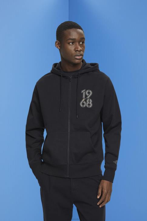 Sweatshirts & Hoodies Black Men Esprit Full-length zip hoodie V48Z633