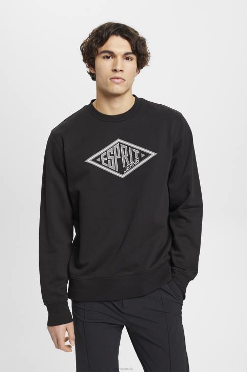 Sweatshirts & Hoodies Black Men Esprit Logo print sweatshirt V48Z653