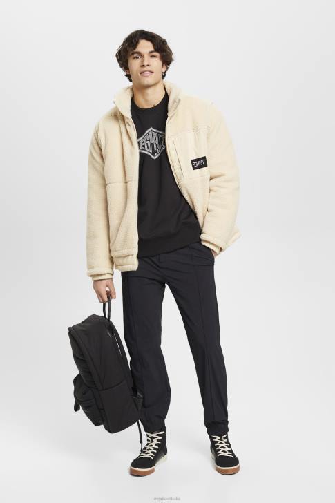 Sweatshirts & Hoodies Black Men Esprit Logo print sweatshirt V48Z653