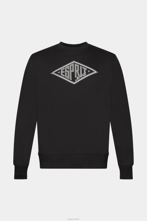 Sweatshirts & Hoodies Black Men Esprit Logo print sweatshirt V48Z653
