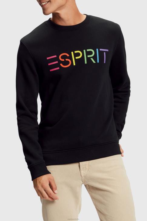 Sweatshirts & Hoodies Black Men Esprit Logo print sweatshirt V48Z868