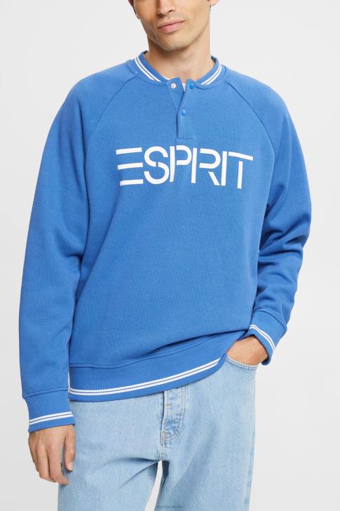 Sweatshirts & Hoodies Blue Men Esprit Relaxed fit logo sweatshirt V48Z783