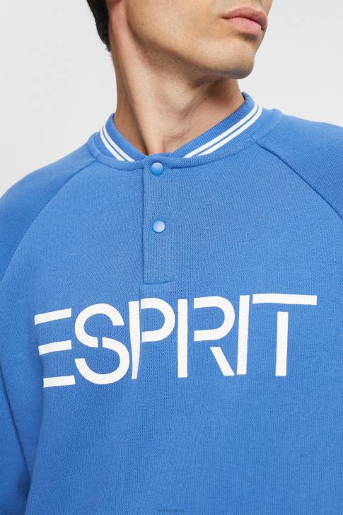 Sweatshirts & Hoodies Blue Men Esprit Relaxed fit logo sweatshirt V48Z783