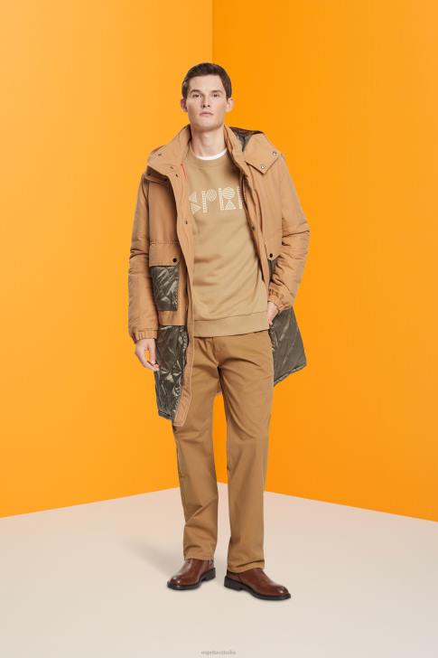 Sweatshirts & Hoodies Khaki Beige Men Esprit Sweatshirt with logo print V48Z852