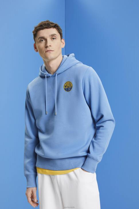 Sweatshirts & Hoodies Light Blue Lavender Men Esprit Sweatshirt with logo print V48Z651
