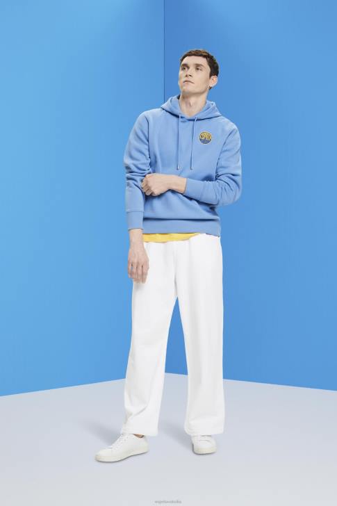 Sweatshirts & Hoodies Light Blue Lavender Men Esprit Sweatshirt with logo print V48Z651