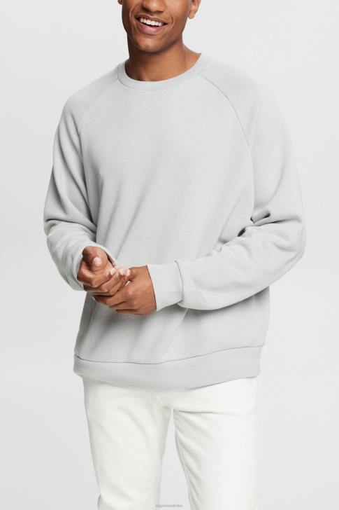 Sweatshirts & Hoodies Light Grey Men Esprit Sweatshirt with a zip pocket V48Z933
