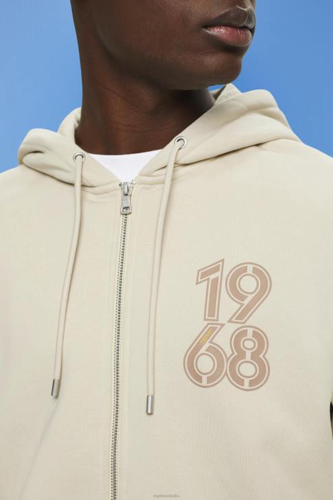 Sweatshirts & Hoodies Light Taupe Men Esprit Full-length zip hoodie V48Z635