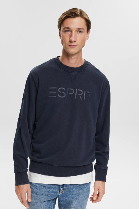 Sweatshirts & Hoodies Navy Men Esprit Logo print sweatshirt V48Z774