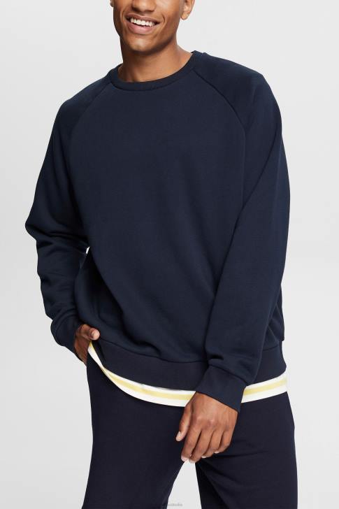 Sweatshirts & Hoodies Navy Men Esprit Sweatshirt with a zip pocket V48Z934