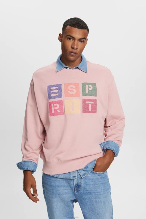 Sweatshirts & Hoodies Old Pink Men Esprit Logo sweatshirt, 100% organic cotton V48Z582