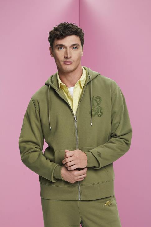 Sweatshirts & Hoodies Olive Men Esprit Full-length zip hoodie V48Z636