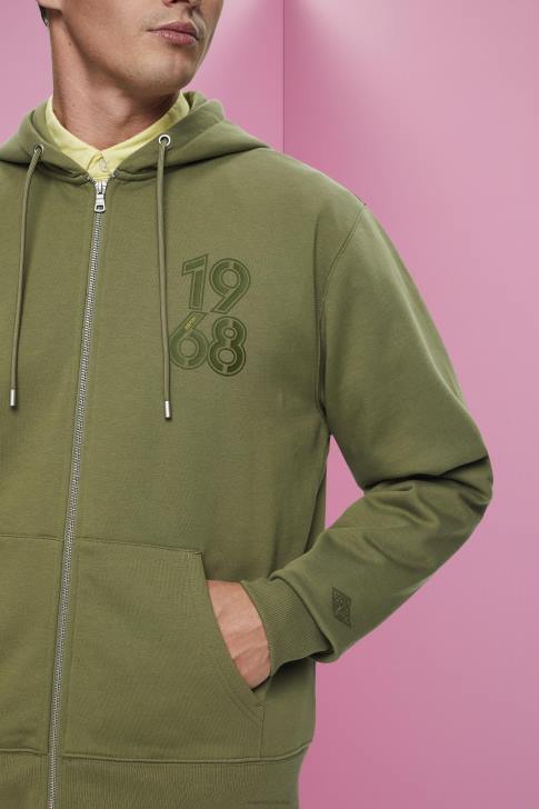 Sweatshirts & Hoodies Olive Men Esprit Full-length zip hoodie V48Z636