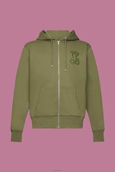 Sweatshirts & Hoodies Olive Men Esprit Full-length zip hoodie V48Z636