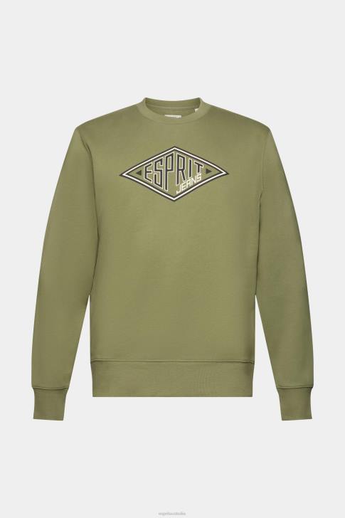 Sweatshirts & Hoodies Olive Men Esprit Logo print sweatshirt V48Z656