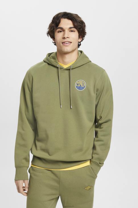 Sweatshirts & Hoodies Olive Men Esprit Sweatshirt with logo print V48Z649