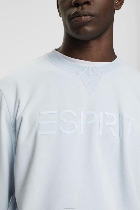 Sweatshirts & Hoodies Pastel Blue Men Esprit Logo print sweatshirt V48Z678